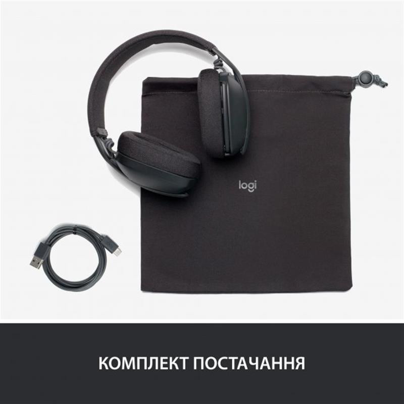 Bluetooth-гарнітура Logitech Zone Vibe 100 Wireless Graphite (981-001213) Сірий Харків - фото 18