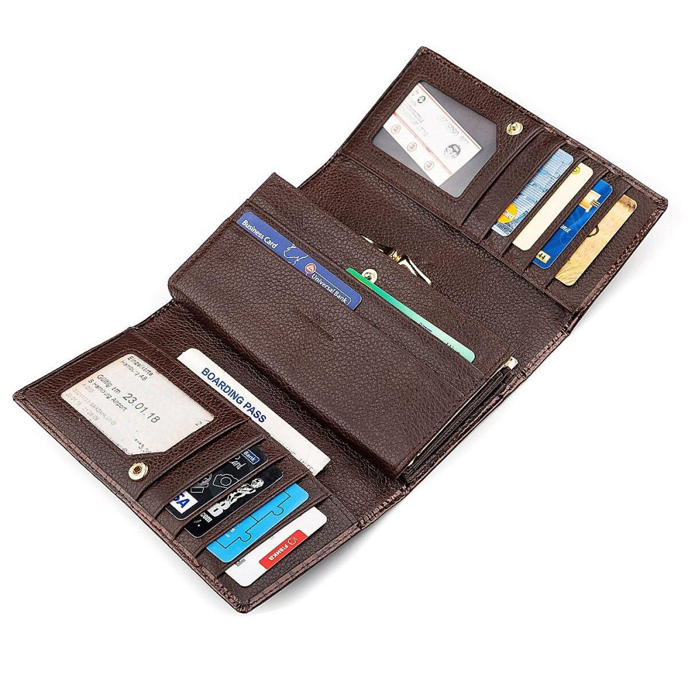Кошелек женский ST Leather 18427 (S8001A) вместительный Коричневый Киев - изображение 7