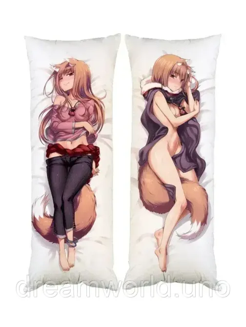 Подушка дакимакура Хорро Волчица и пряности декоративная ростовая подушка для обнимания 30х60 Харьков - изображение 1