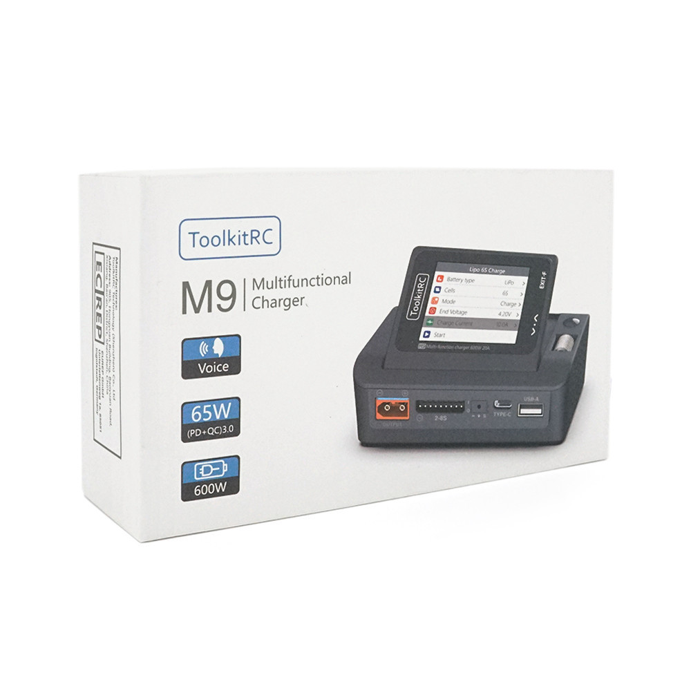 Зарядное устройство ToolkitRC M9 600Вт, тип АКБ LiPo, LiHv, Li-ion, NiMh, LiFe, Pb, USB iнтерфейс, XT60, вхид 7-35В, вес 235г, без Киев - изображение 3