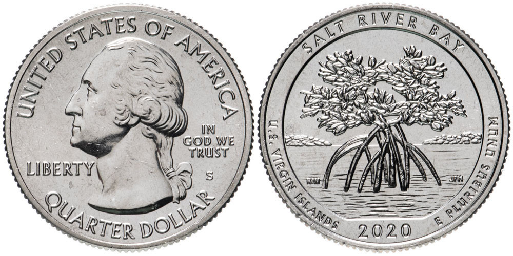 США 25 центов 2020, 53 Национальный парк Бухта соленой реки Полтава - изображение 1