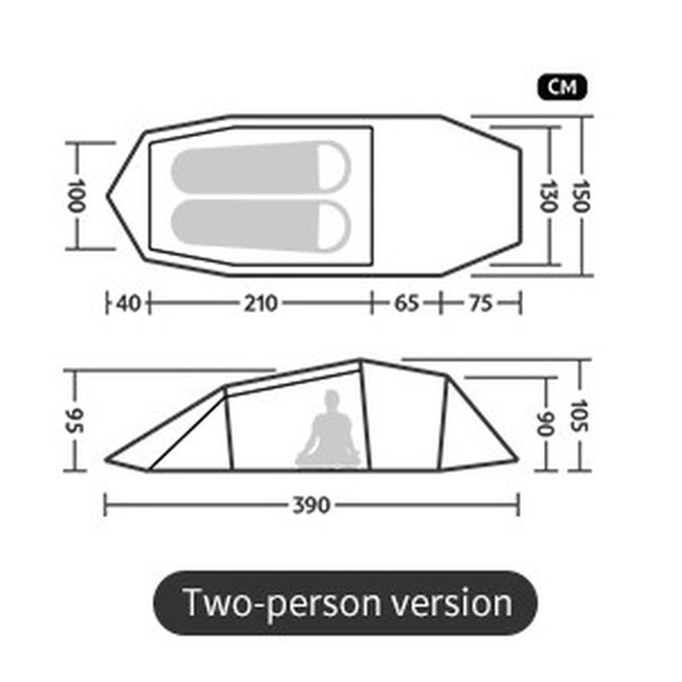 Намет двомісний Naturehike Opalus, UL, CNK2450WS036, темно-зелений Киев - изображение 10