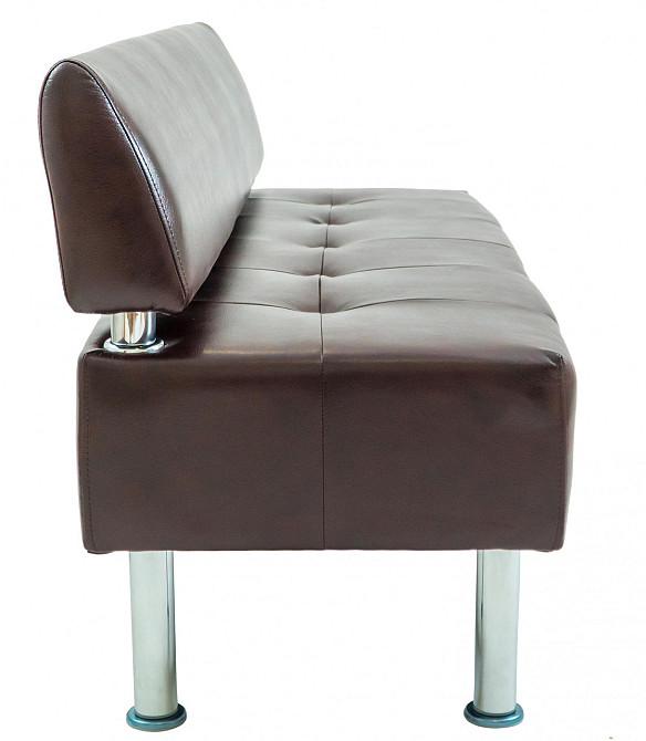 Диван Titan Office двойка со спинкой 1550х650х750 Темно-коричневый Киев - изображение 3