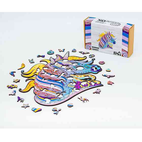 Фигурный деревянный пазл A3 