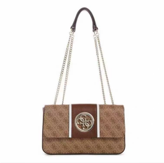 Стильная женская сумка на плечо Guess (6930) brown Киев