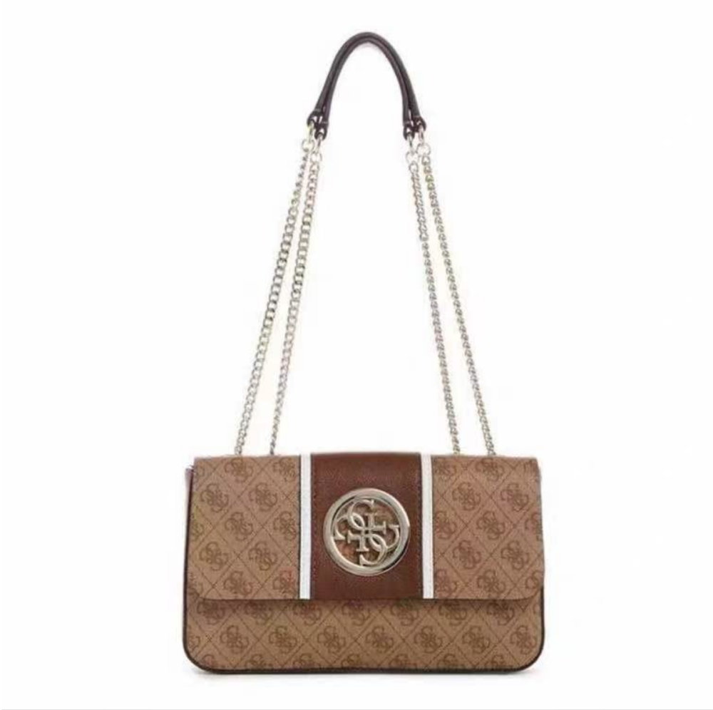 Стильная женская сумка на плечо Guess (6930) brown Киев - изображение 2