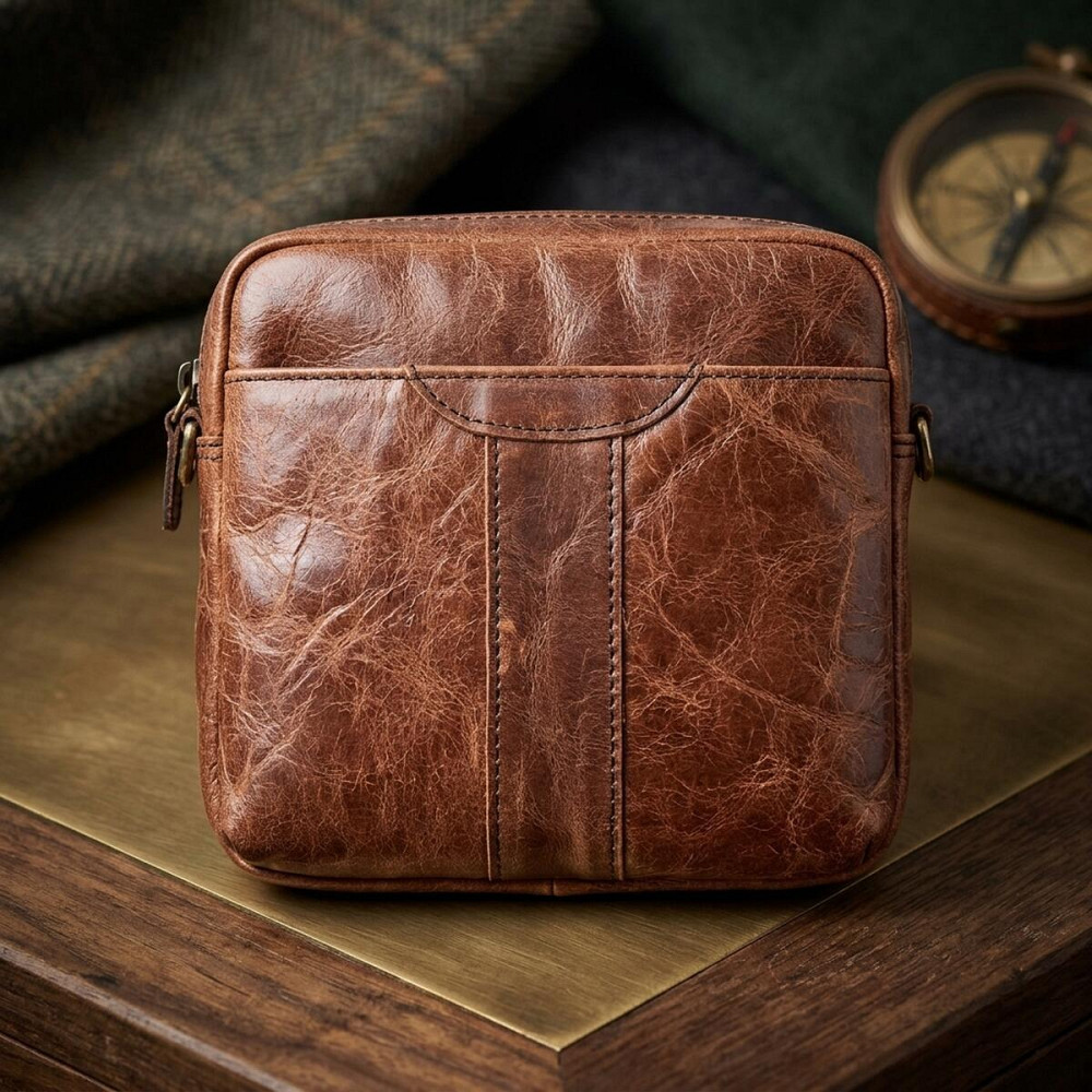 Сумка мужская Vintage 14724 Коричневая Киев - изображение 14