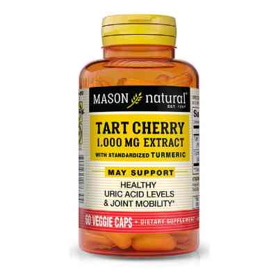 Трави Mason Natural Екстракт терпкої вишні 1000мг з куркумою, Tart Cherry Extrac (MAV-17639) Вінниця