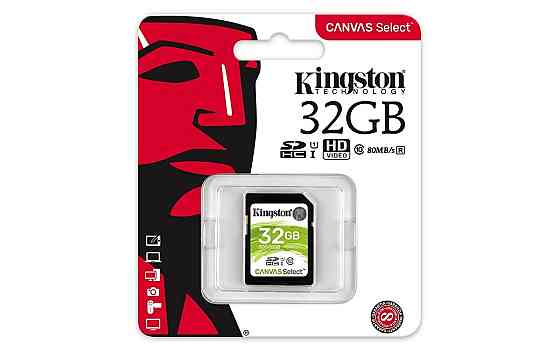 SDHC (UHS-1) Kingston Canvas Select 32Gb class 10  (R-80MB/s) Киев