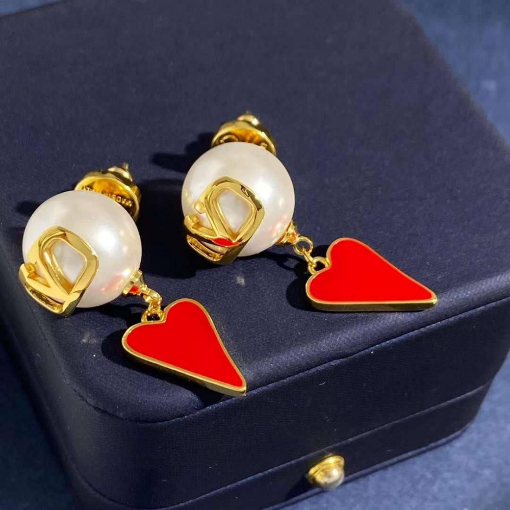 Брендовые серьги Валентино/Valentino, позолота Одесса - изображение 3