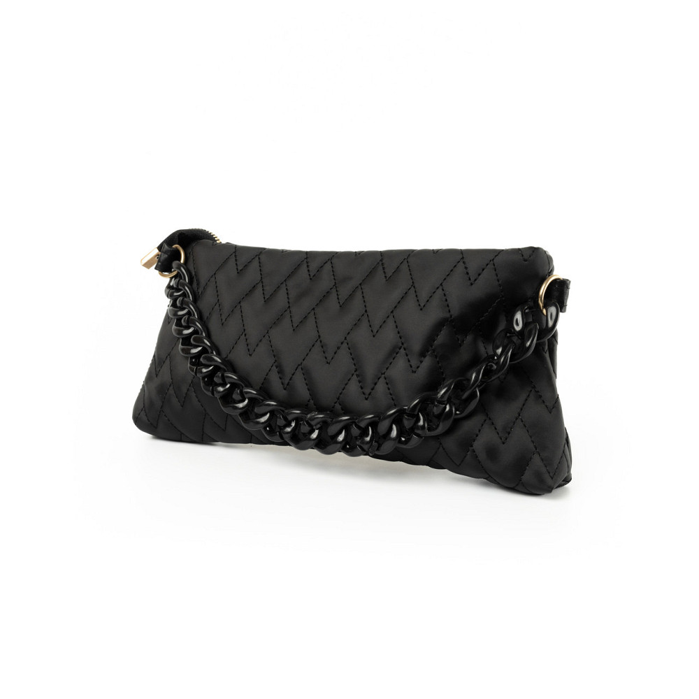 Сумка женская стильная, качественная красивая стеганая сумочка с ручкой-цепочкой, женский клатч, Черный Каменец-Подольский - изображение 1