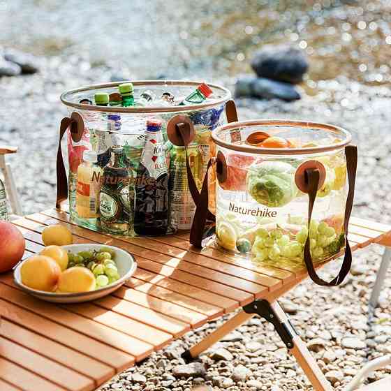 Складаний контейнер для води з ПВХ Naturehike NH20SJ040, 10л, прозорий Київ