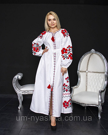 Жіноча вишита сукня на натуральному полотні Паризький букет Кривий Ріг - фото 2