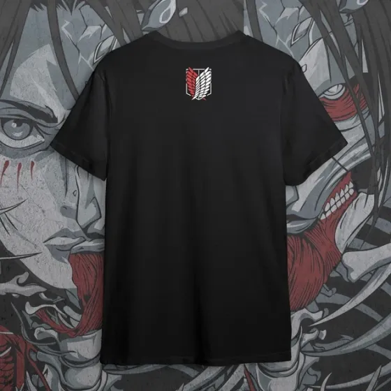 Футболка чоловіча з  принтом Атака титанов Ерен Йегер 4 Розмір 48 Anime0128 Дніпро