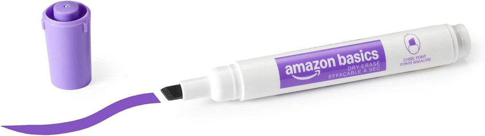 Набір маркерів для білої дошки Amazon Basics Low-Odor Chisel Tip різнокольорові 36 шт низький запах сухостираємий Київ - фото 3