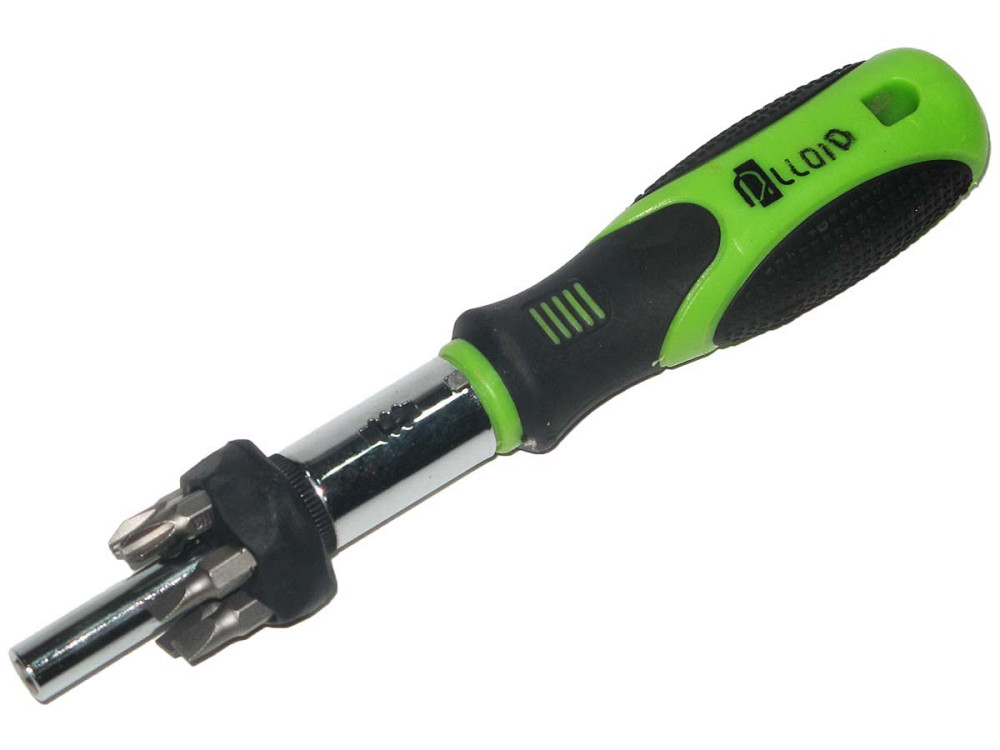 Викрутка реверсійна 7 насадок/тріскотка Alloid (ОУ-7П) Вінниця - фото 1