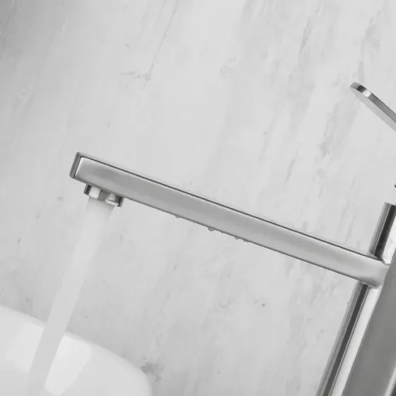 Смеситель для умывальника Frap F10805-2 высокий, сатин Киев