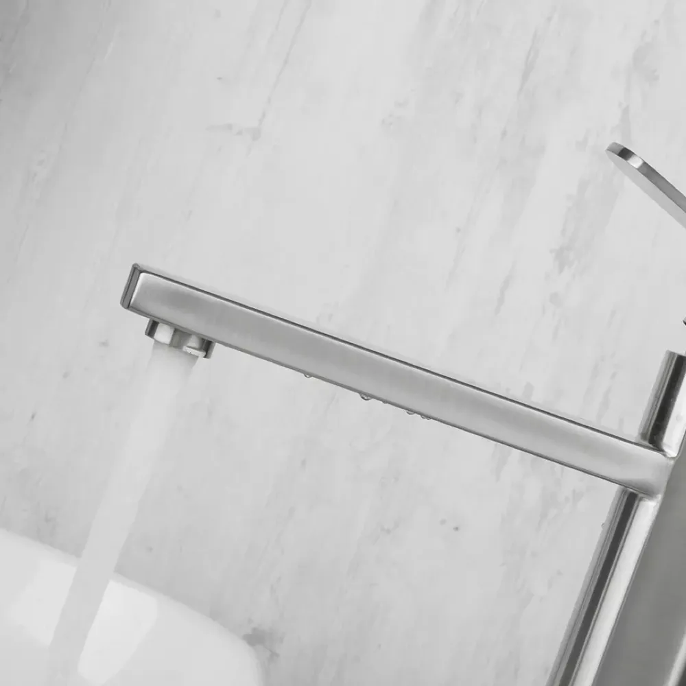 Смеситель для умывальника Frap F10805-2 высокий, сатин Киев - изображение 3