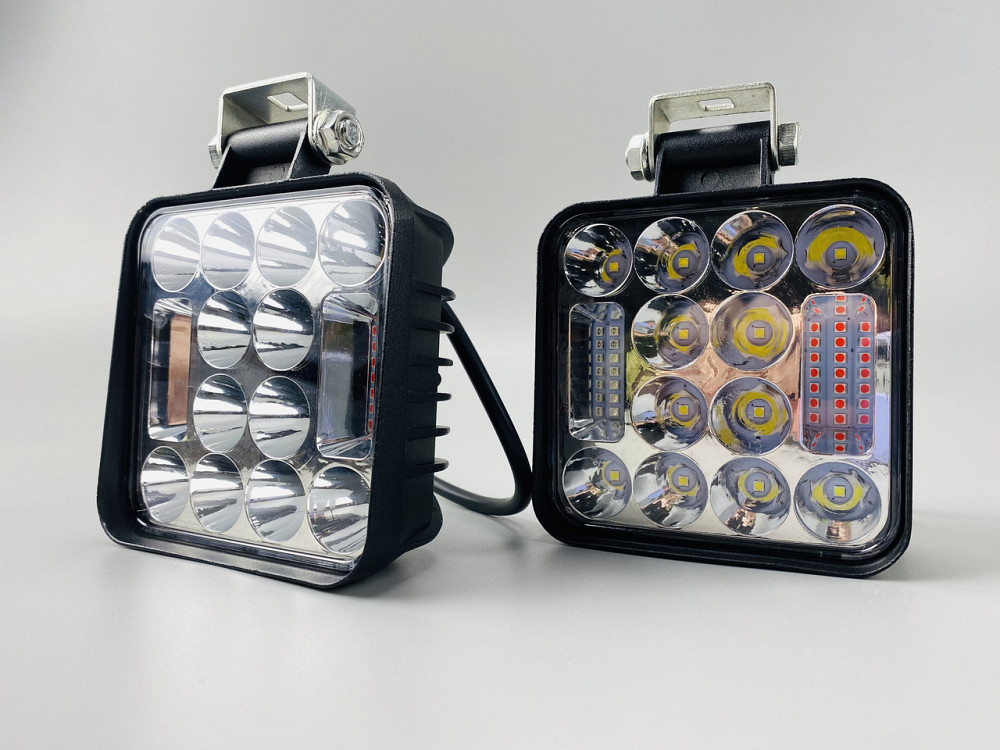 Фара LED квадратна квадратна стробоскоп, Світлодіодна робоча фара 78W 6000K (26 діодів) Мукачево - фото 7