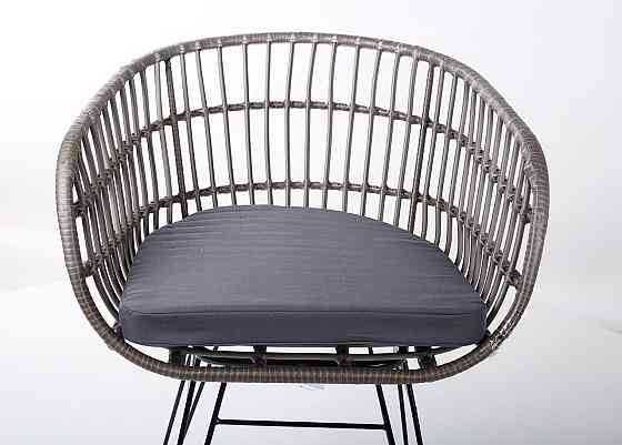 Садове крісло Jam Ротанг Сіро-чорний Київ