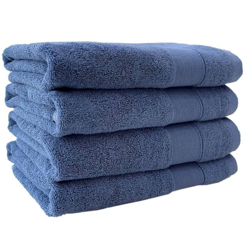 Набор Полотенец Махровых для рук и лица (Хлопок) Lovely Svi 4 шт в подарочном пакете размер: 50 x 90 см Синий Киев - изображение 1