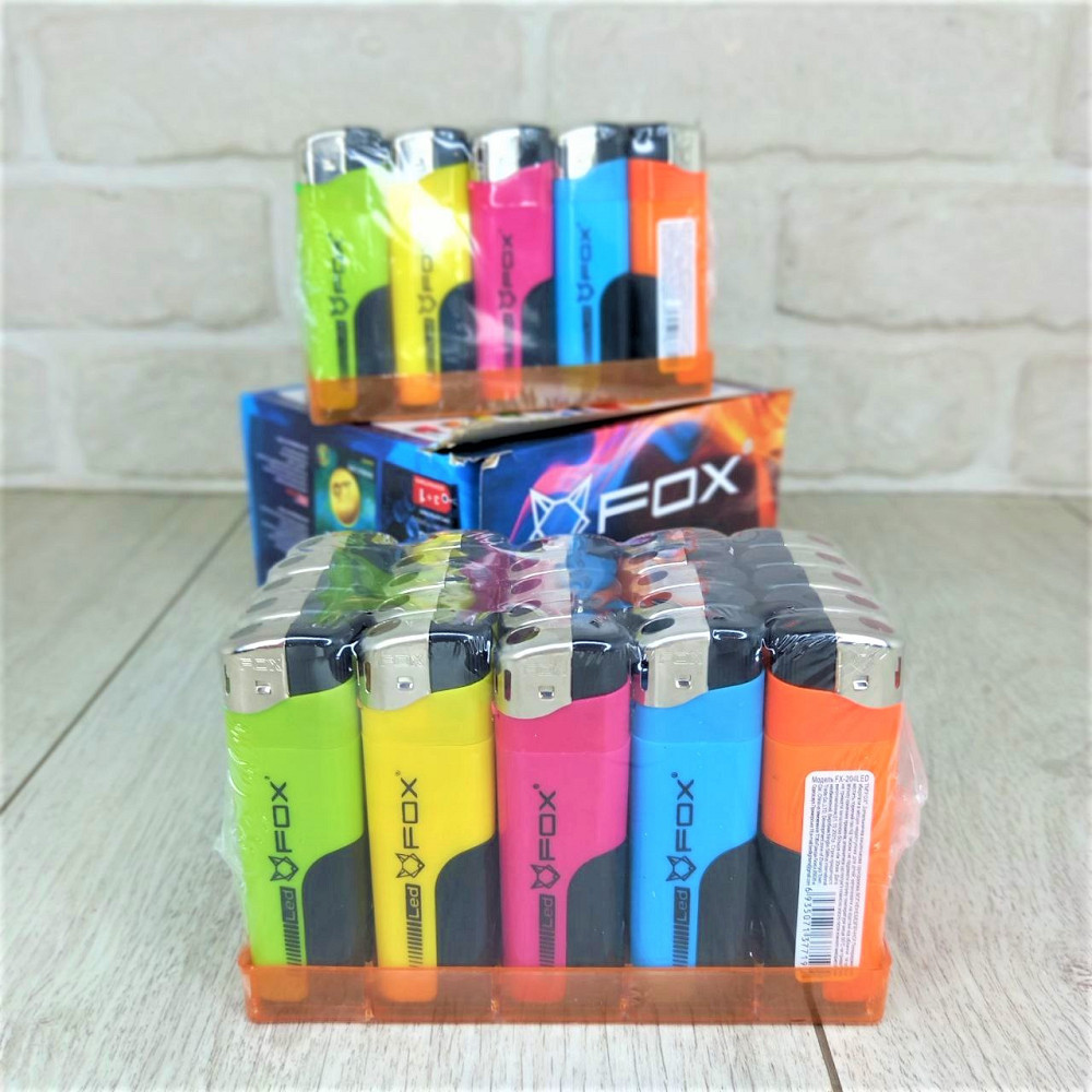 Зажигалка с фонариком Fox Микс уп/50шт Харьков - изображение 4