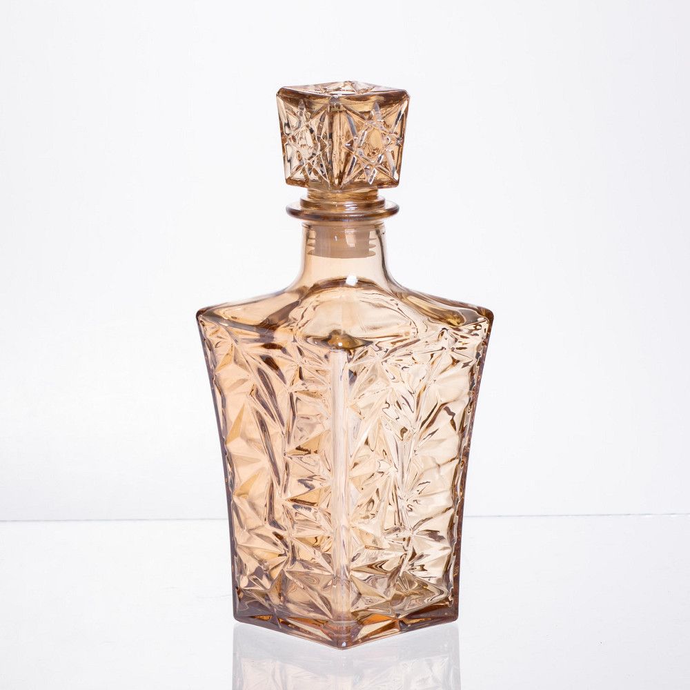 Набір для напоїв графин та 6 склянок для напоїв із товстого скла коричневий 64486-25 Коломия - фото 5