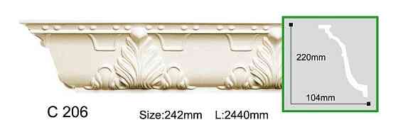 Карниз полиуретановый с орнаментом Gaudi Decor C 206 Днепр