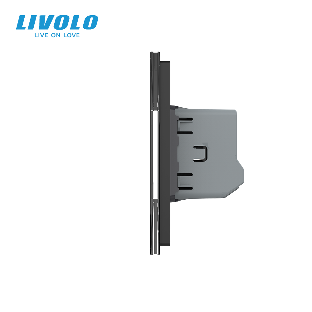 Сенсорний вимикач 8 сенсорів (2-2-2-2) LIVOLO чорний матовий скляний Коломыя - изображение 4