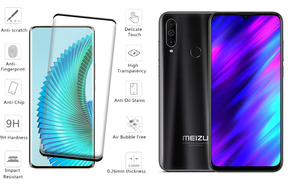 Захисне скло HyperGlass Pro для Meizu M10, Meizu M10S – максимальна чутливість та захист Київ - фото 2