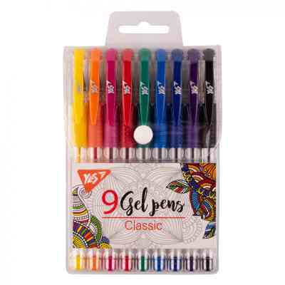 Ручка гелевая Yes набор Classic 9 штук (420430) Винница