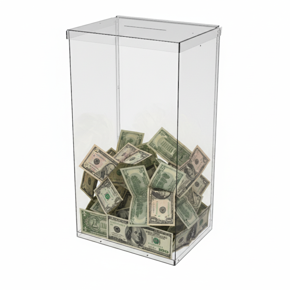 Ящик EKOSTAR без замка для пожертвований и сбора денег 270x200x500. Объем 27 литров Киев - изображение 1