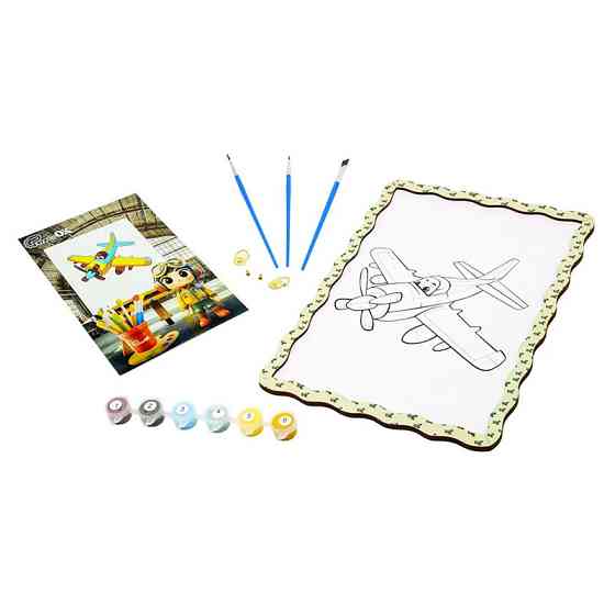 Дитячий набір для розпису по дереву "Літачок" Puz-22953 формат А4 Вінниця
