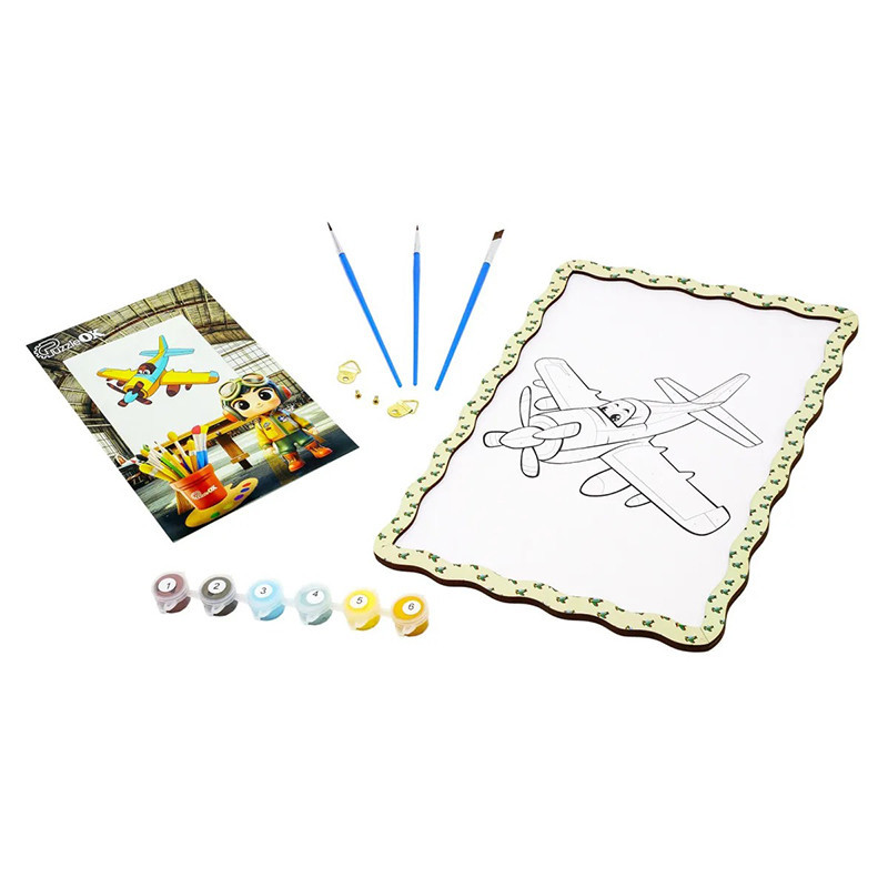 Дитячий набір для розпису по дереву "Літачок" Puz-22953 формат А4 Вінниця - фото 3