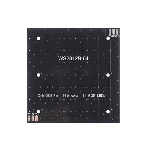 Матриця світлодіодна WS2812B 8x8 64 LED RGB адресна панель 5В 24 біт 256 рівнів SMD 5050 66x66 мм Київ - фото 3