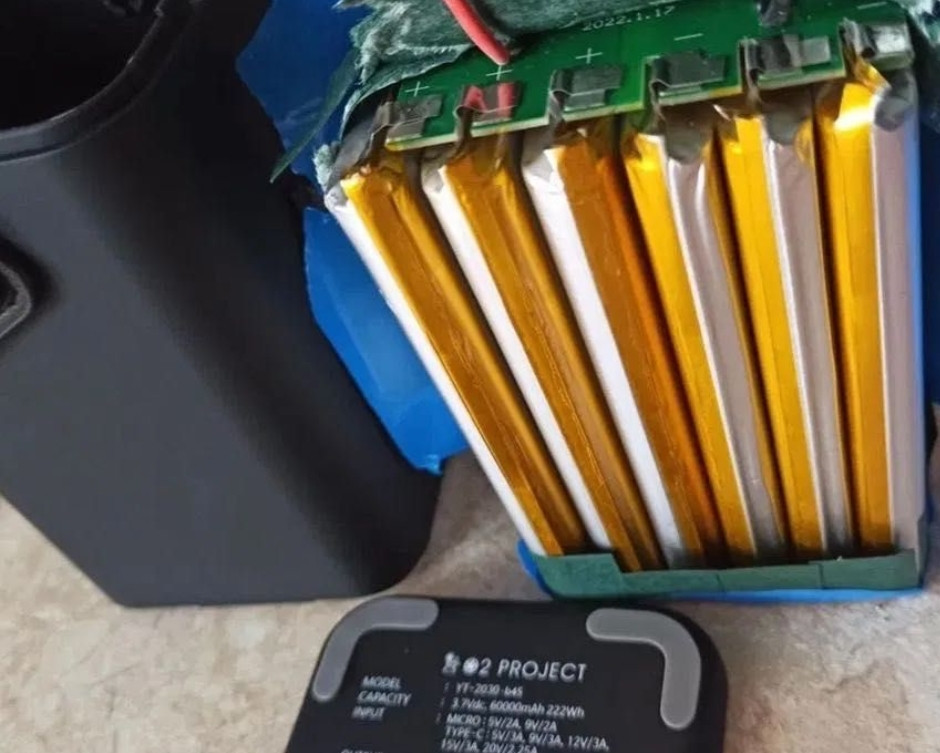 O2Project оригинал павербанк 60000mAh 65W 222Wh 2xUSB-C. Киев - изображение 1