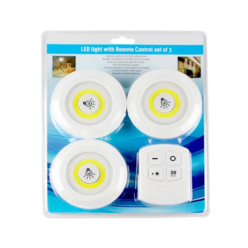 LED светильник ночник автономный 3шт, с пультом ДУ, белый Винница - изображение 2