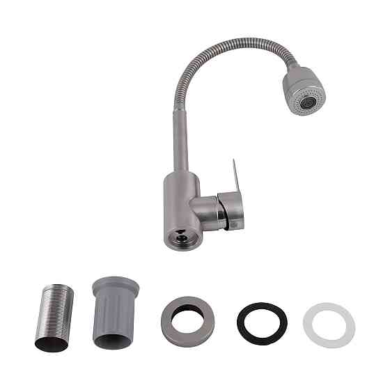 Смеситель для кухни Brinex Pure 015F41 с гибким изливом   Nickel BRIPUR015F41NKL Киев