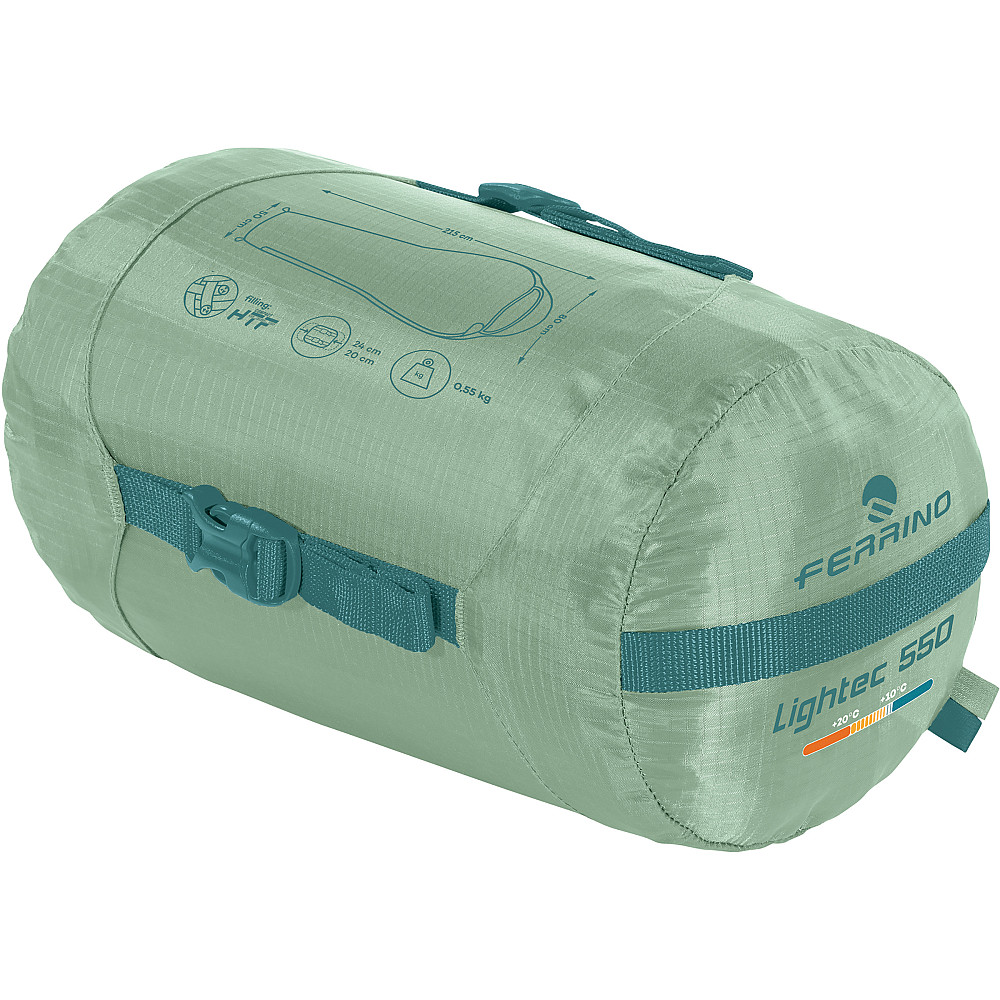 Спальный мешок Ferrino Lightec 550 +20°C Зеленый (86153QVV) Киев - изображение 2