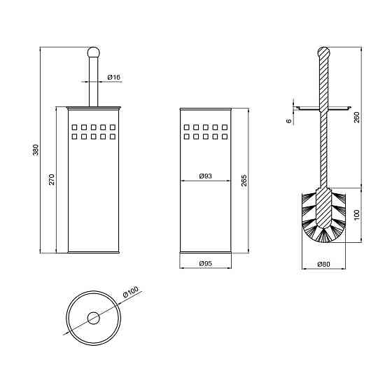 Йоржик підлоговий Lidz Oreo 0505 (метал) LDORE0505CRM22257 Chrome Київ