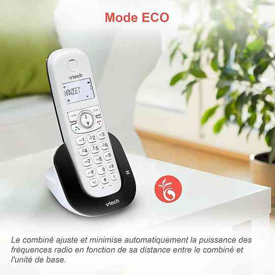 Телефон DECT VTech CS1551 білий 2 трубки з автовідповідачем 15 хв, блокування номерів, ID, гучний зв'язок, зарядка Київ