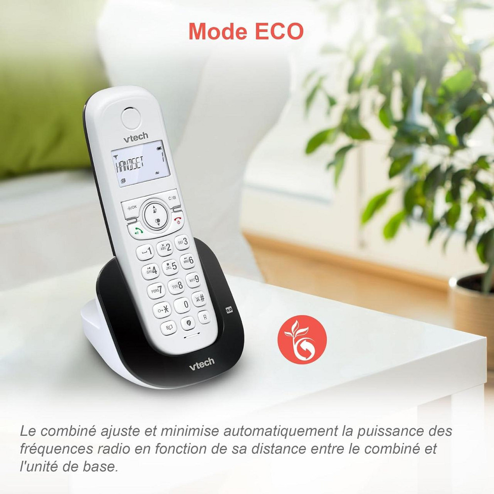 Телефон DECT VTech CS1551 білий 2 трубки з автовідповідачем 15 хв, блокування номерів, ID, гучний зв'язок, зарядка Київ - фото 5