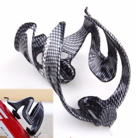 Флягодержатель пластиковый Feel Fit черно-белый под карбон Бровары - изображение 1