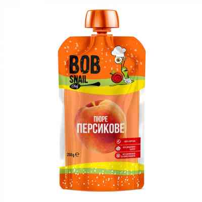 Детское пюре Bob Snail Улитка Боб Персик 250 г (4820219343912) Винница