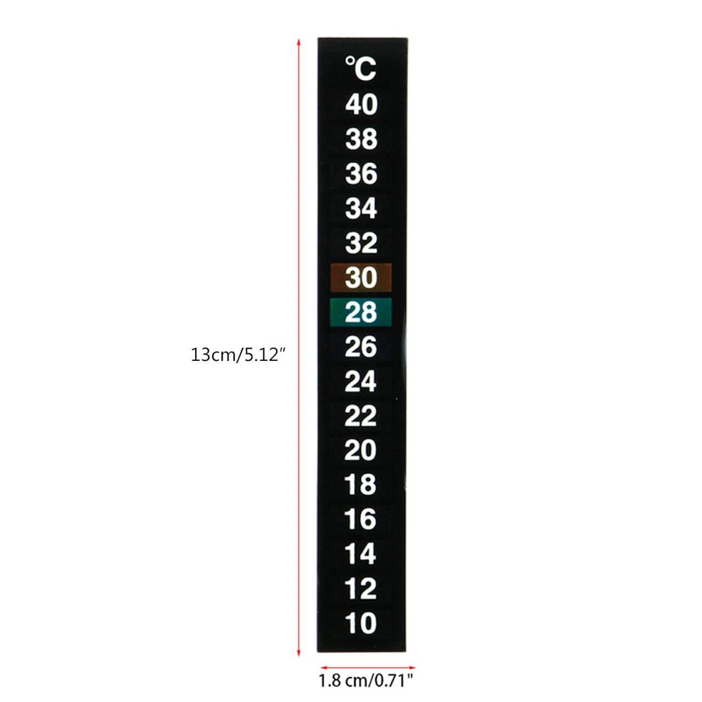 Термометр наклейка для аквариума 10-40C 13см, аквариумный градусник термопластик Киев - изображение 2