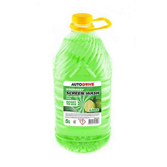 Омивач скла AutoDrive Summer Screen Wash PET літній Lime готовий 5л Львів