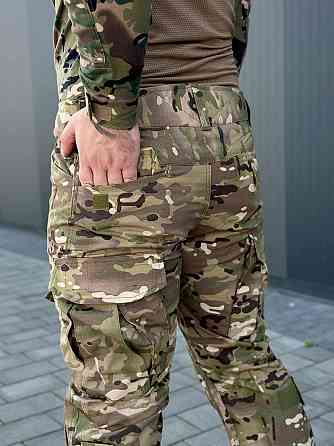 Військові демісезонні чоловічі штани мультикам з наколінниками ріп стоп без підкладки Львів