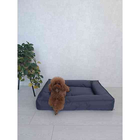 Водонепроникний лежак лежанка спальне місце для тварин зі знімним чохлом графіт M (75см) Київ