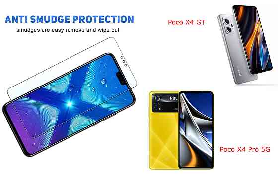 Защитное стекло NeoGlass для Poco X4 GT, Poco X4 Pro 5G – ультрапрозрачное и устойчивое Киев