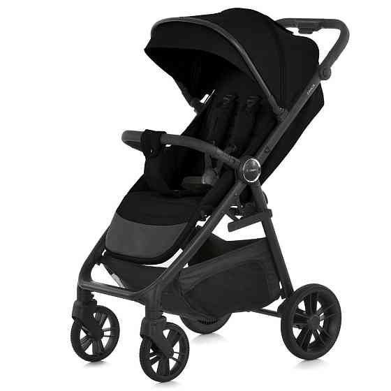 Коляска дитяча El Camino DAHLIA Black прогулянкова PU колеса Чорна (ME 1181) Чернігів